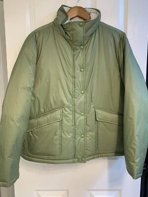 J. Crew Sherpa-Lined Puffer Jacket With Primaloft - XL - Green - NWT