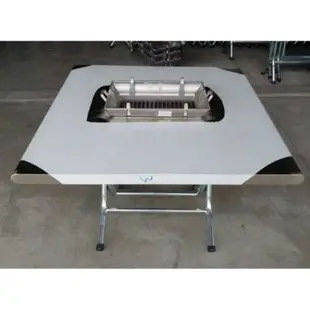 白鐵折疊桌  3尺×3尺 白鐵桌 摺疊桌 烤肉桌 燒烤桌 烤肉爐 燒烤爐 中秋節 木炭
