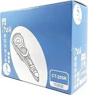 SDI i-PUSH Retractable Mechanism Correction Tape White Out Pen 5mm x 6m (CT-205R-10P) x10 Refills