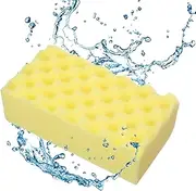 Water Suction Tire Wash Pad, Foam Scrubber, Auto Waxing Sponge, Extra Thick Foam Scrubber, Multi-Purpose Use, 21x11x7cm/8.27x4.33x2.76 Inches for Kitchen Bathroom Household