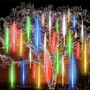 192 LED Lights Meteor Shower Rain Tree String Lights XMAS Garden Party Outdoor