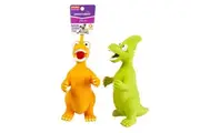 2 x Standing Dinosaur Latex Pet Toys Puppy Dog Chew Play Fun Dental Teeth 25cm