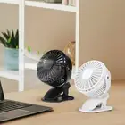 USB Rechargeable Mini Cooling Fan Clip On Desk Portable Camping Stroller Fan