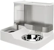 Automatic Cat Feeder, Dog Feeder with Food and Water Separation, 2 in 1 Gravity Cat Food and Water Bowl Set, Durable & Detachable Pet Water Dispenser, for Puppy and Kittens