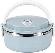 KOMOSOAU 1 Pc Lunch Box Portable Stainless Steel Blue Thermal Insulated Rice Noddles