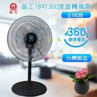 在飛比找Yahoo!奇摩拍賣優惠-【樂樂生活精品】晶工牌 18吋360度旋轉電扇 S1839 