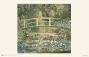 Claude Monet - Waterlilies and Japanese Bridge Poster 17.5" x 11.5" Laminated