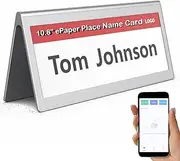 Editable Table Name Tent Digital Blank Place Name Card with Dual 10.85" ePaper Screen, Single Charge for Half A Year, 1pc (APP Support Android, iOS)(10.85 inch)