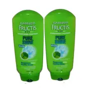 Lot of 2 Garnier Fructis Strengthening Conditioner Pure Shine Weightless Hair