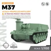 SSMODEL SS100515 1/100 Military Model Kit US M37 Self-propelled Artillery