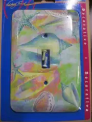 Sea Shell Print Light Switch Cover -- NEW IN PACKAGE -- FREE SHIPPING