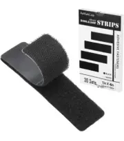 Hook And Loop Strips With Adhesive 30 Sets 1x4 Inch Heavy Duty Tape Strong Back