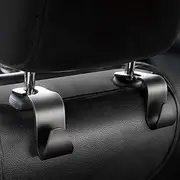 FJCTER Car Vehicle Headrest Hooks with 44 LB Load Capacity Durable Back Seat Hangers with Easy Install Design Portable Organizer Holder for Handbag Purse Cloth Grocery (4 Pack)