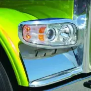 Trux TP-1210 - Stainless Steel Fender Shields, Blank For Peterbilt 388, 389