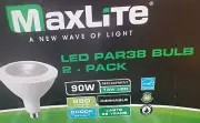36 MaxLite 13W LED Dimmable PAR38 E26 BULBS 90W 5000K Flood Light Lamp Daylight