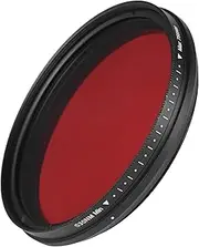 72mm Adjustable Infrared Filter IR Pass X-Ray Lens Filter Variable from 530nm to 750nm Compatible with Canon Nikon Sony DSLR Camera BBZY
