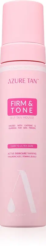 Azure Tan Firm & Tone self-tanning mousse for the body in dark colour ultra dark 200 ml