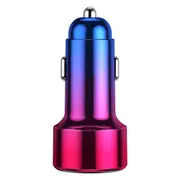 Digital Display Intelligent Dual Quick Car Charger - 45W Power, Chic PC + ABS Design for Ultimate Charging Convenience-Red