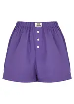 Love Stories James Cotton-poplin Shorts - Purple L (UK14 / L)