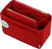 Purse Organizer Insert, Handbag Organizer, Bag in Bag Organizer, Perfect for Speedy Neverfull and More, 5 Sizes (Medium, Red)