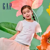 在飛比找momo購物網優惠-【GAP】女童裝 Logo圓領短袖T恤-白色(890404)