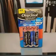 3-Pack Chapstick Moisturizer Black Cherry Lip Balm Tubes SPF 15 Sunscreen 0.15oz