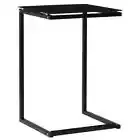 vidaXL Side Table Black 40x40x60 cm Tempered Glass OLL