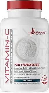 Metabolic Nutrition Vitamin C, 1000mg, Pure Pharma Grade, High Absorption Ascorbic Acid (100 g)