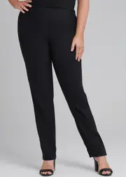 [Taking Shape] Taking Shape Tall Editorial Full Length Work Pant Size 10 in Black, Cotton - Plus Size Women's Bottoms Black