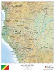 Republic of the Congo Laminated Wall Map (MSH)
