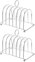 Amosfun 2pcs Stainless Steel Toast Rack Stylish Bread Holder for Efficient Storage and Display Modern Kitchen Essential Sleek Design for Sliced Bread and Toast