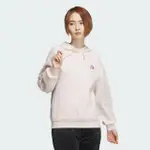 【ADIDAS 愛迪達】上衣 女款 長袖上衣 帽T 運動 亞規 新年 W DRGN YR HDY 粉 JE6102