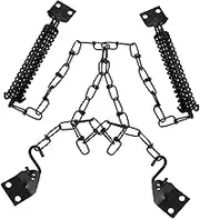 Door Security Reinforcement 2 Set Windproof Chain Handle Metal Door Lock for Home