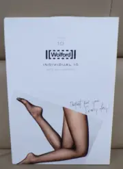 ***NEW~Wolford INDIVIDUAL 10 Pantyhose Soft & Sheer; Matte Tights Size L Black