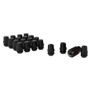 Black Chrome Cone Seat Acorn Wheel Locks Fits 1983-1988 Mitsubishi Cordia