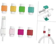 Charging Cable Saver for 5/5s/6/6s Metal Aluminum Protective Cover 2 * 1 * 0.8cm Prevent Cable Damage 4 Pack