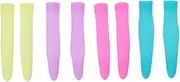 FOMIYES 4pairs Cuticle Cutter Handle Cover Non- Sleeve for Manicure Scissors Flexible Easy Installation Random Colors for Home Salon Use