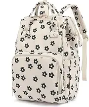 Dezcrab Baby Diaper Bag Backpack for Mom, Large Capacity Travel Nappy Bag for Boys & Girls with Stroller Straps