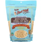 Bob'S Red Mill Quick Cooking Steel Cut Oats Whole Grain 22 Oz