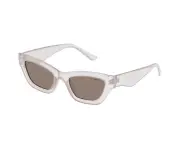 Solarized Female Slim Cat-Eye Milky Linen Cat-Eye Sunglasses