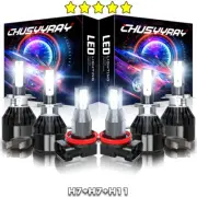 For Smart Fortwo 2008-2015 6x H7+H7 H11 LED Headlight Hi/Lo Fog Light Combo Bulb (for: Smart)