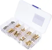 BUGUUYO Stainless Steel Screw Nut Set Brass Metric Nut Assortments Kit for Various Applications