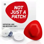 Freestyle Libre and Medtronic Guardian CGM Adhesive Patches Red 20 Pack