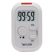 Taylor Multi-Alert Sound Light Vibration Digital Timer Standard White