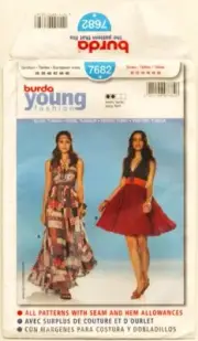 Burda Young Fashion Misses' Dress / Tunic (sizes 10-12-14-16-18-20) new & unused