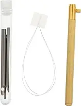 jojofuny DIY Craft Punch Needle Set Embroidery Tool Wooden Handle Needle Threader for Home
