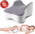 Long Knee Pillow for Side Sleeper Sciatica Back Hip Pain Relief Leg Support Gray