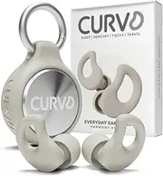 CURVD Everyday Earplugs + Case Clip Bundle, The Perfect earplug for Sleep, Travel, Noise Sensitivity/canceling + Case Clip Package Portable Waterproof Container & Silicone Sleeve for Ear Plugs(Honey)