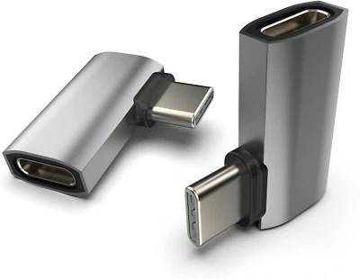 USB C Right Angle Adapter,240W 8K 40Gbps 90 Degree USB C Adapter, 2 Packs