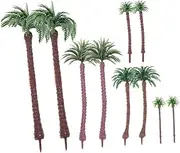 10 Pcs Palm Tree Model Scale Model Tree Palm Tree Tiny Palm Tree Cake Decor Palm Tree Decor Scenery Model Tree Model Palm Sand Table Model Accessories Palm Plant Green